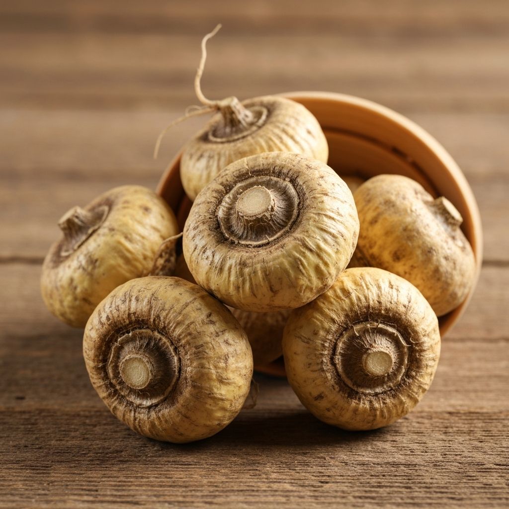 Whole dried maca roots unground form